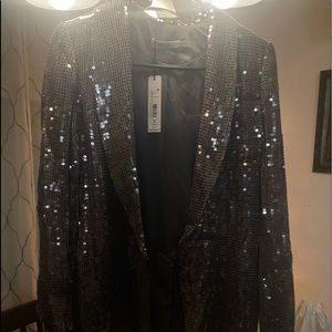 Sequin grey blazer